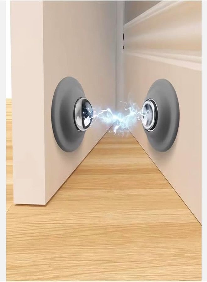 Flygon Magnetic Door Stopper for Door Holding & Shopping, Self-Adhesive Shock Absorbent Noise Free Door Stopper | Door Holder Magnet for Main Gate, Bedroom or Kitchen Door - Image 1
